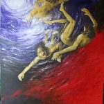 Jiwa jiwa yang resah, oil on canvas, 150 x 85 , tahun 2005