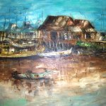 Kampung Nelayan , oil on canvas, 60 X 80 tahun 2004