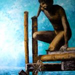 anak pantai oil on canvas, 120 X 80, karya tahun 2009