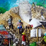 berjuang untuk hidup,oil on canvas 80 x 120, tahun 2010.