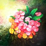 ephorbia oil on canvas 90 x 90, tahun 2008